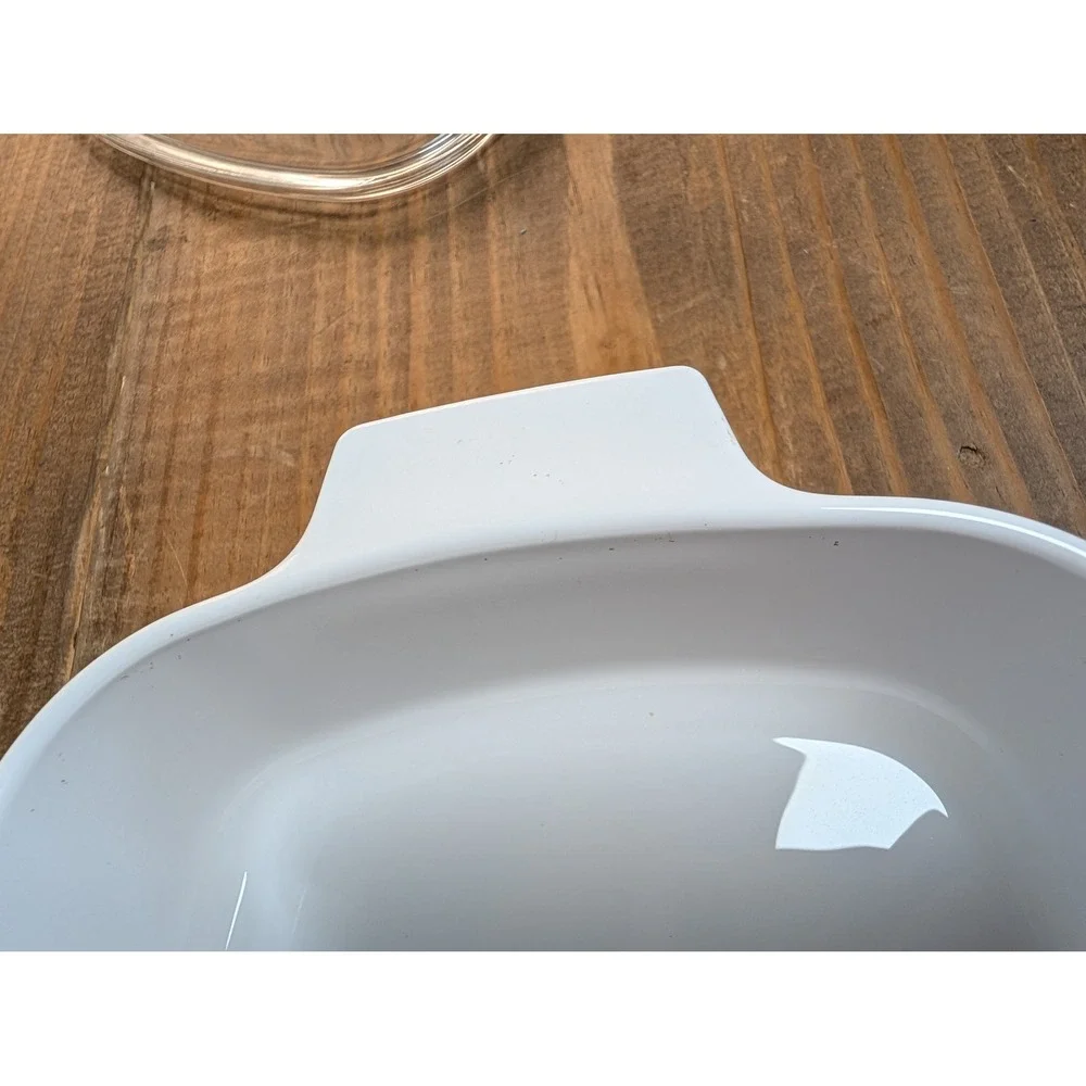 Corning Ware A-1-B 1L White Square Vtg Casserole Dish Pyrex A7C Glass Lid USA